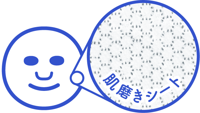 肌磨きシート採用